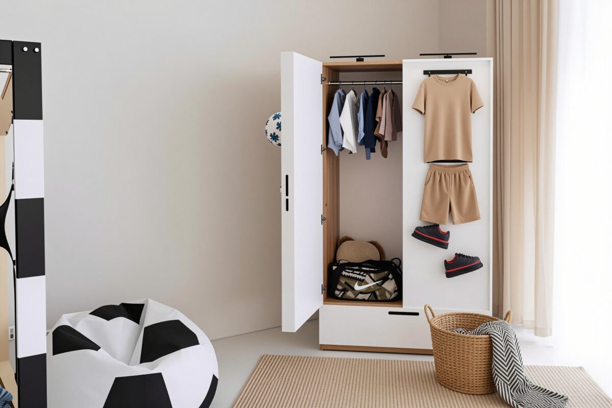 szafa piłkarska dla chłopca w pokoju małego piłkarza Paco Design